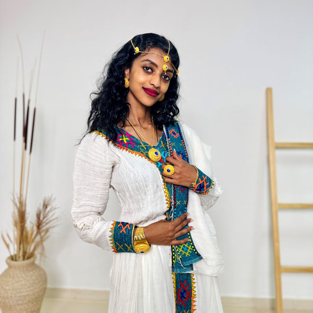 Rooted in Culture | Habesha Kemis Dress | Colorful Tibeb & Timeless Elegance Hab158