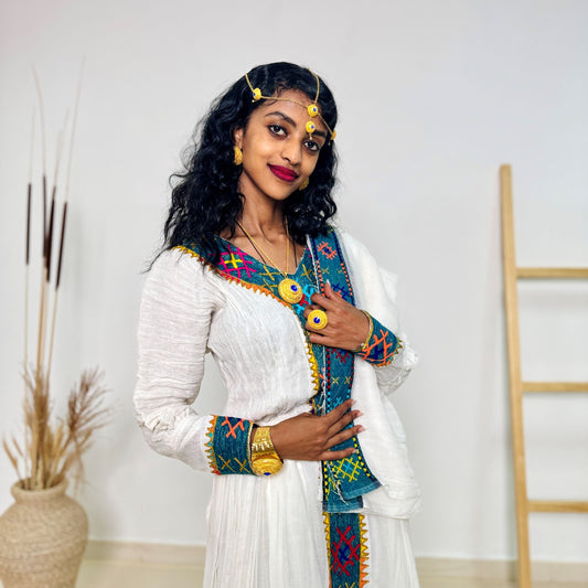 Rooted in Culture | Habesha Kemis Dress | Colorful Tibeb & Timeless Elegance Hab158