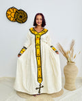 yellow habesha dress