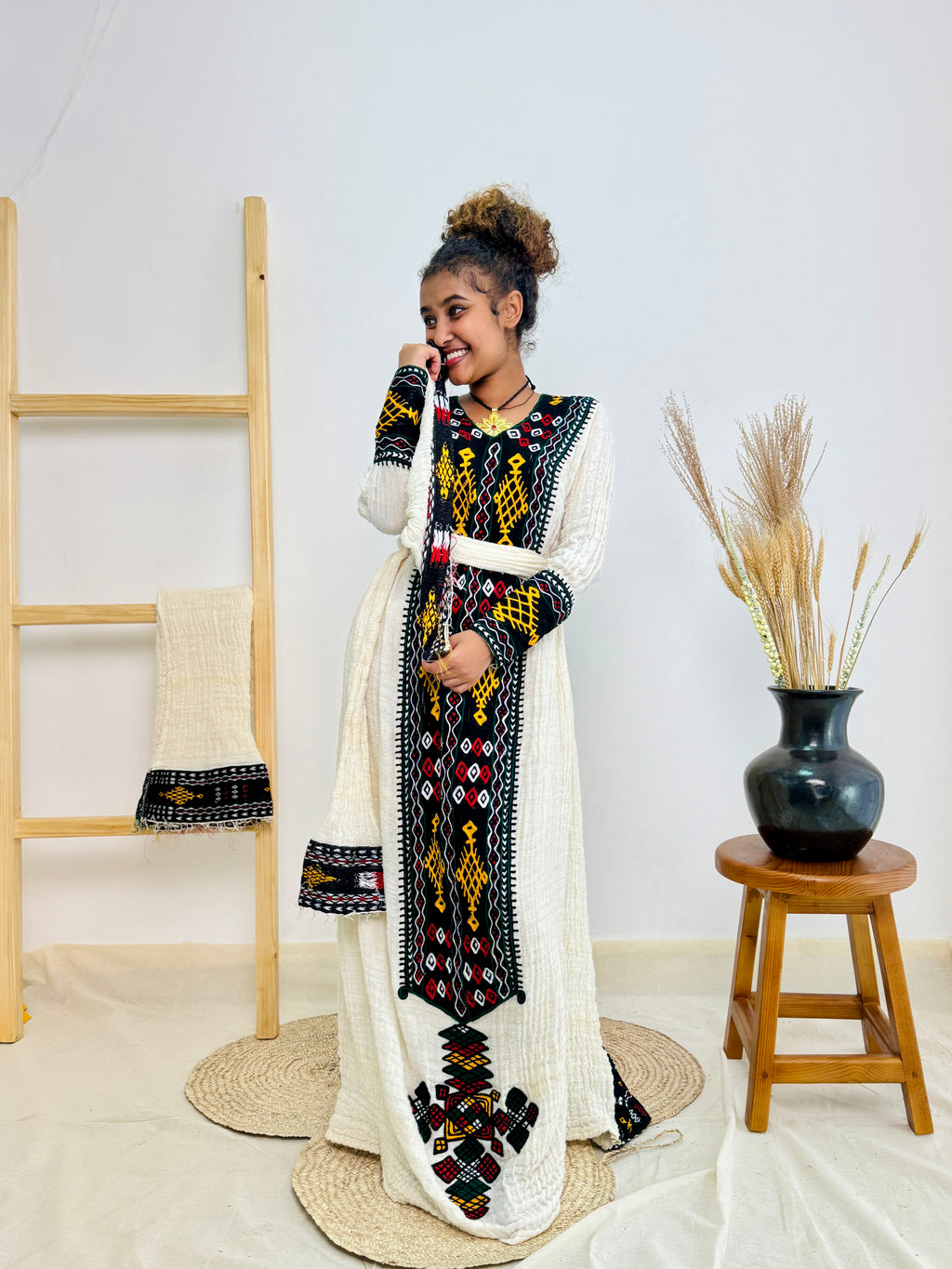Black Design Habesha Dress Cultural Ethiopian Dress Hab08