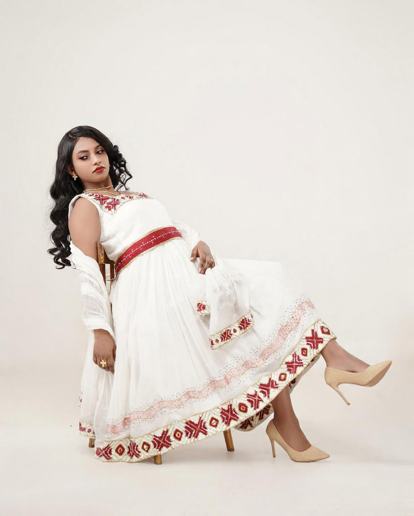 ADDISALEM MATCHING COUPLE OUTFIT | ETHIOPIAN TRADITIONAL COUPLE CLOTHING SET | MATCHING WEAR