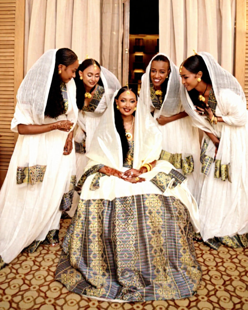 ELORA MATCHING HABESHA COUPLE OUTFITS | HABESHA TRADITIONAL WEAR | ETHIOPIAN COUPLE DRESS