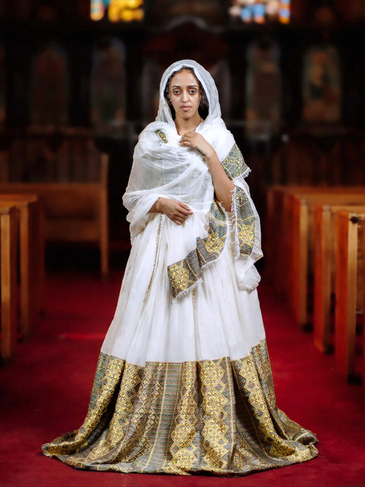 HABESHA KEMIS ETHIOPIAN DRESS FOR MODERN CULTURAL ELEGANCE