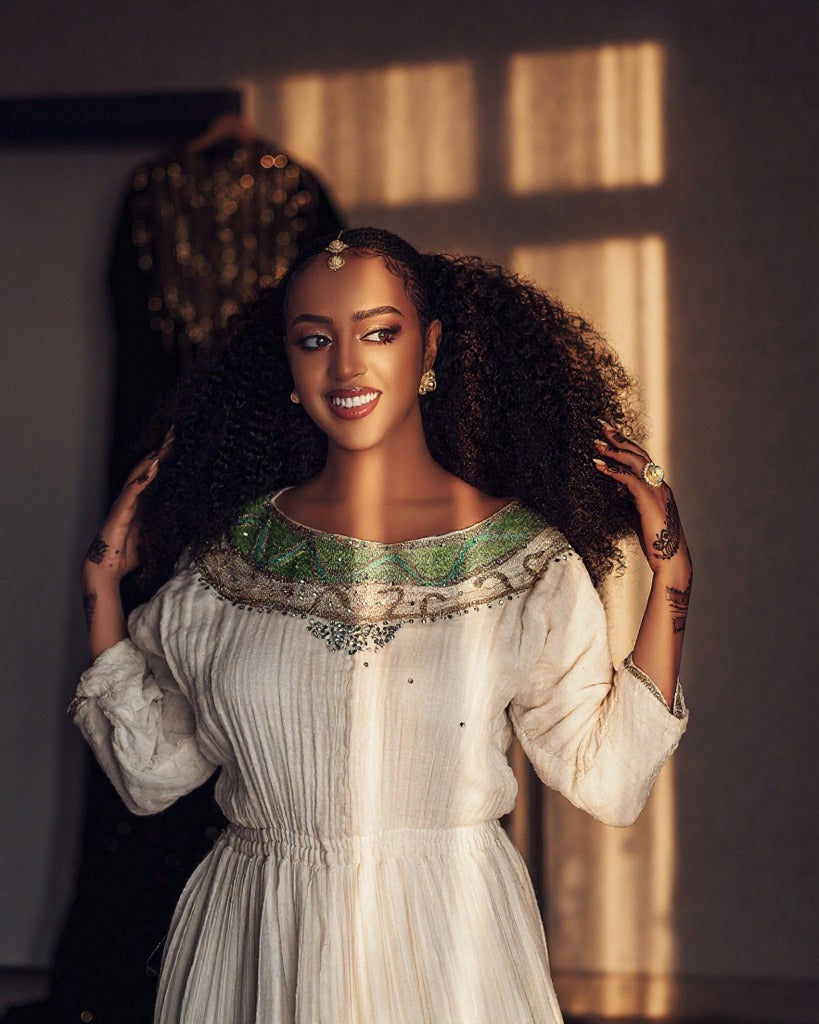 RINA CULTURAL HABESHA KEMIS | ETHIOPIAN TRADITIONAL DRESS COLLECTION | PERFECT HABESHA DRESS ATTIRE