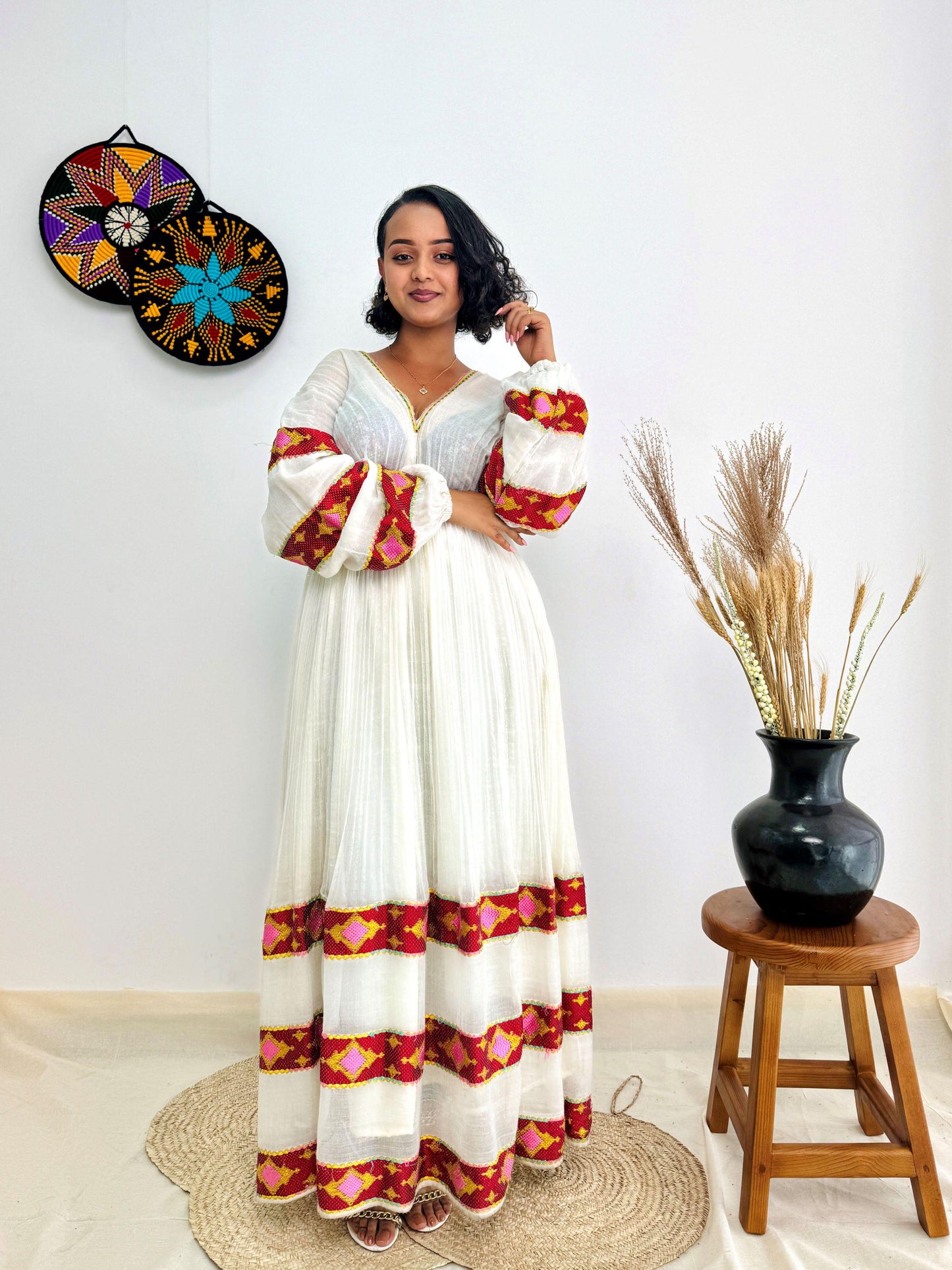 Ethiopian Elegance | Handwoven Habesha Kemis | Traditional wear | Handwoven cultural dress Hab172
