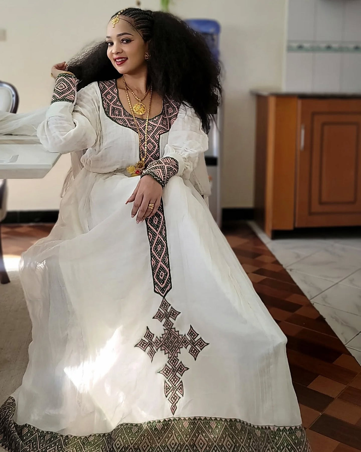 MARYAMAWIT ROYAL ETHIOPIAN CLOTHING | EXQUISITE HABESHA KEMIS | LUXURIOUS HABESHA DRESS