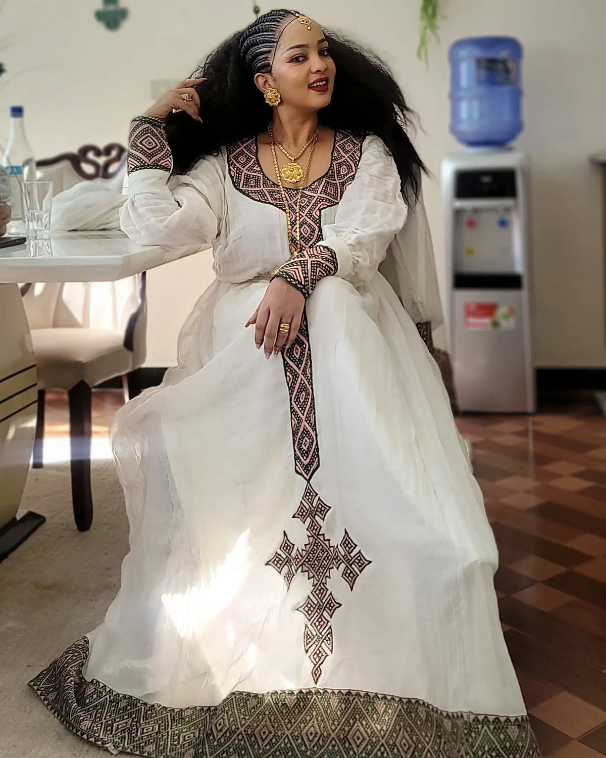 MARYAMAWIT ROYAL ETHIOPIAN CLOTHING | EXQUISITE HABESHA KEMIS | LUXURIOUS HABESHA DRESS