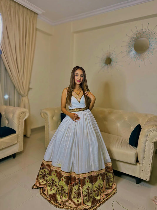 TRADITIONAL ETHIOPIAN WEDDING DRESS | HABESHA DRESS FOR BRIDES