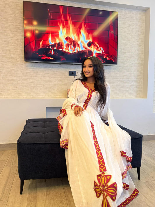 ELEGANT ETHIOPIAN TRADITIONAL DRESS | HABESHA CLOTHING