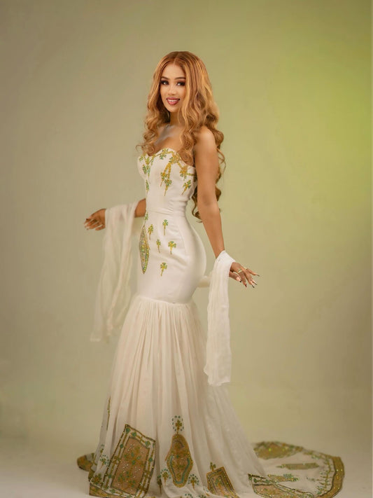 Ethiopian Cultural Habesha Kemis for Wedding
