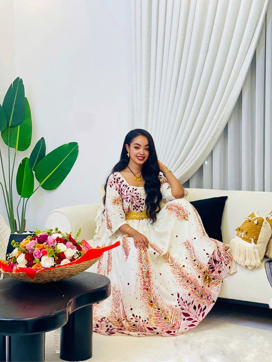 ETHIOPIAN WEDDING DRESS - TRADITIONAL HABESHA BRIDAL ATTIRE