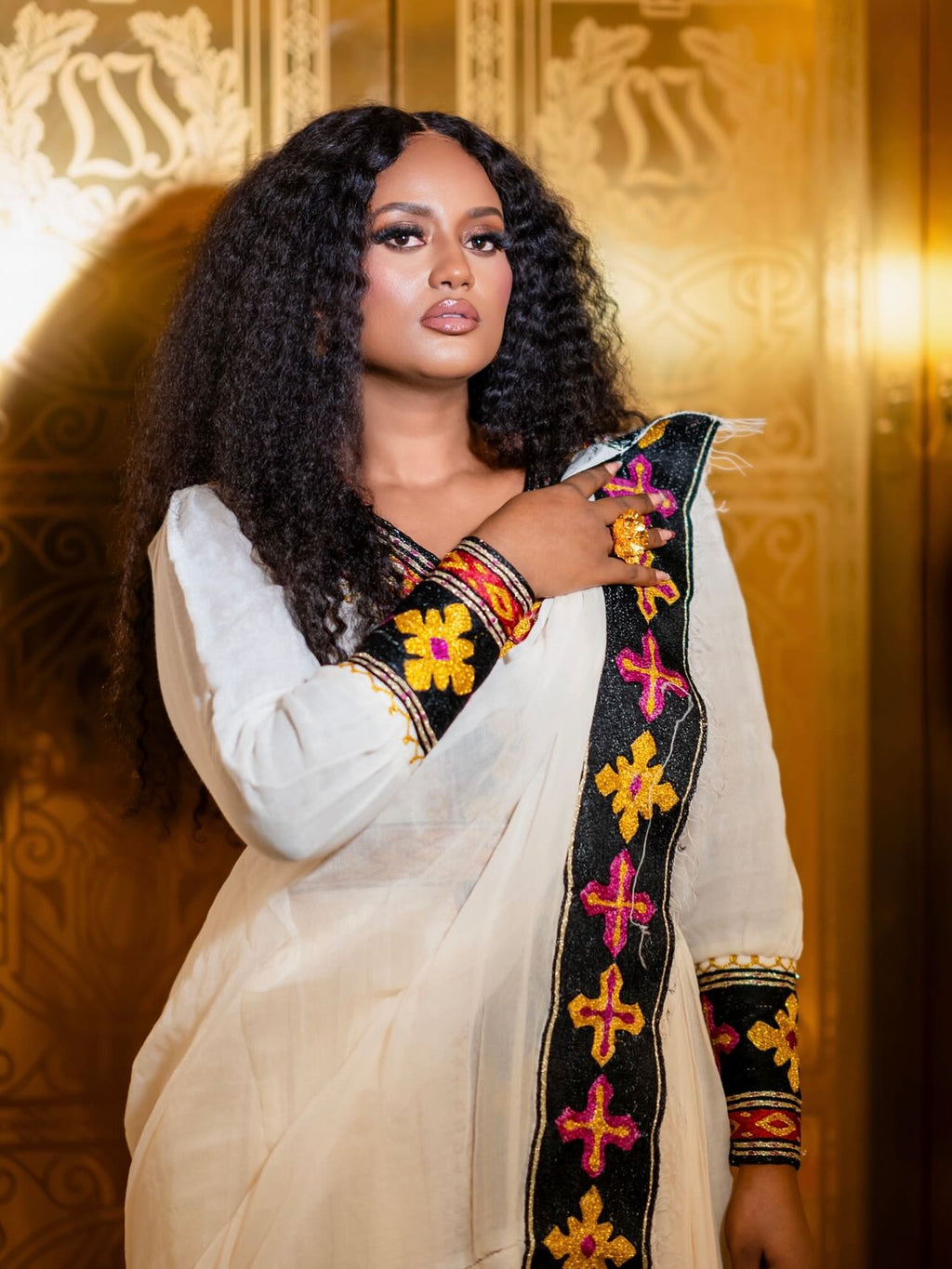 LINDA TRADITIONAL HABESHA DRESS | ELEGANT HABESHA KEMIS | ERITREAN DRESS DESIGN