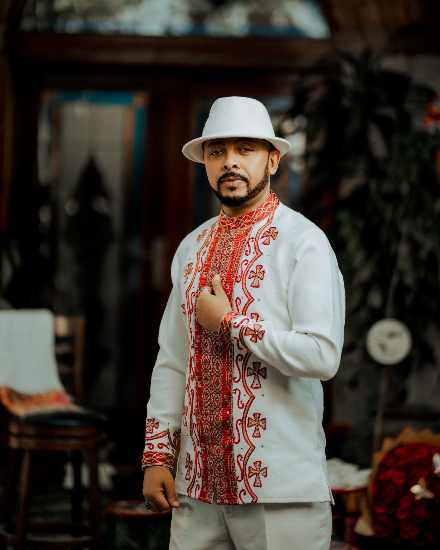 JOHN ETHIOPIAN MEN'S WEAR | HABESHA MEN'S OUTFIT WITH PANTS | TRADITIONAL STYLE UPDATED