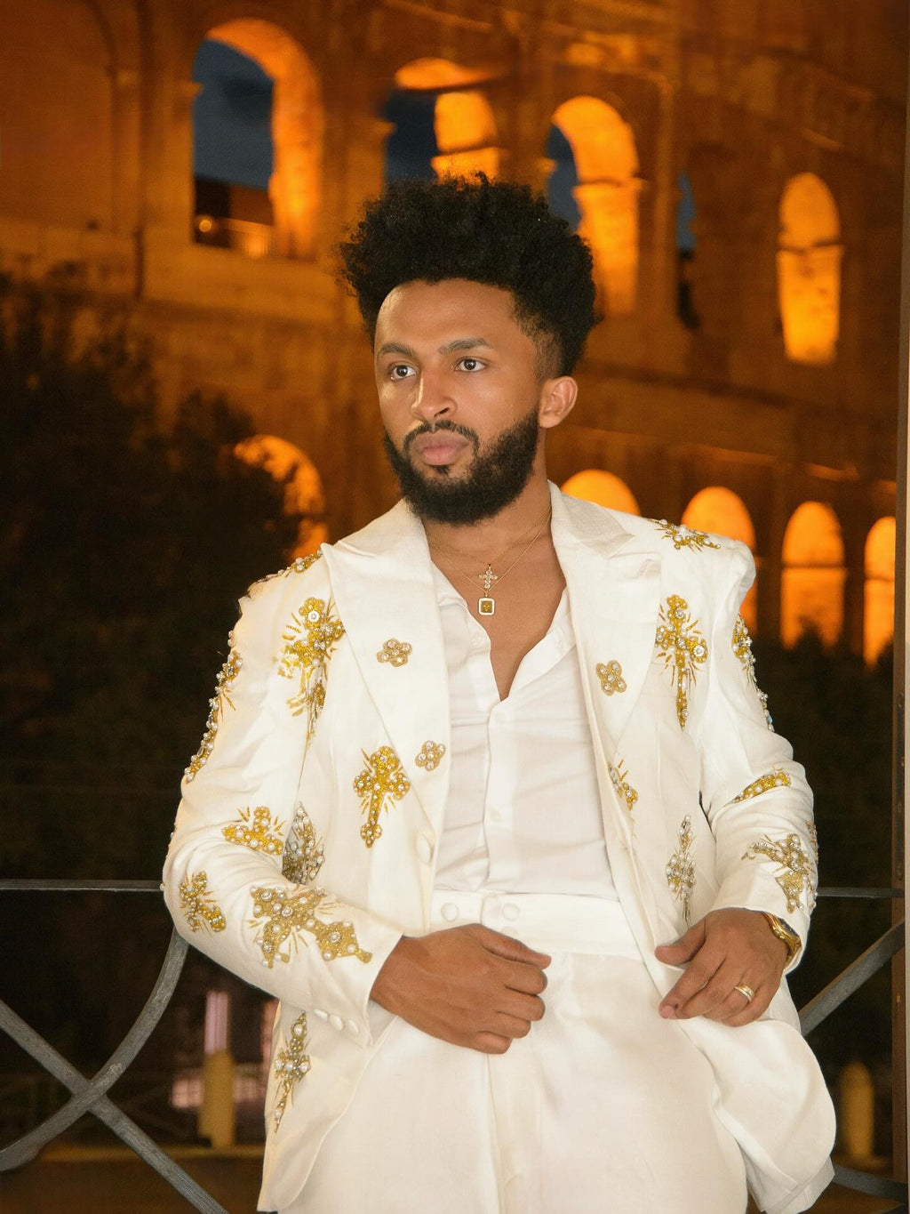 GECH TRADITIONAL ETHIOPIAN MEN’S CLOTHING | GOLD EMBROIDERY HABESHA OUTFIT FOR MEN