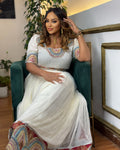 WHITE HABESHA KEMIS WITH MULTICOLOR EMBROIDERY – TRADITIONAL ETHIOPIAN CLOTHING STYLE