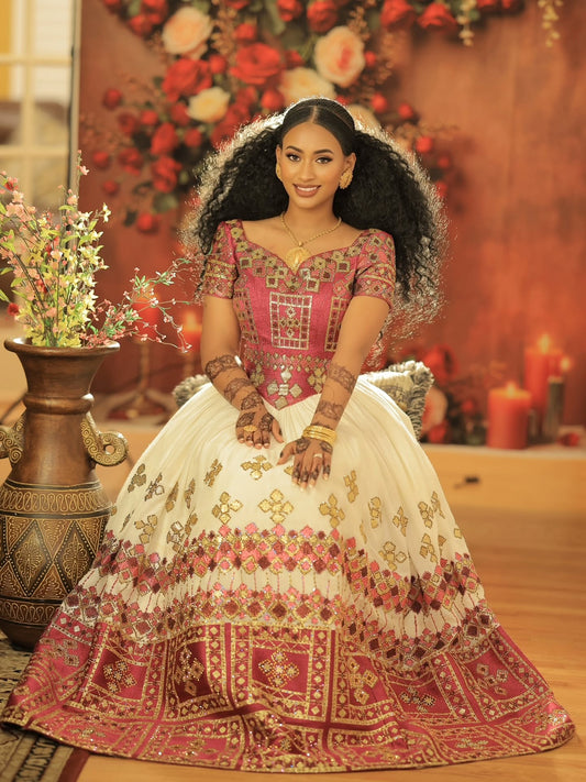 TRADITIONAL ETHIOPIAN WEDDING DRESS – ELEGANT HABESHA BRIDAL STYLE
