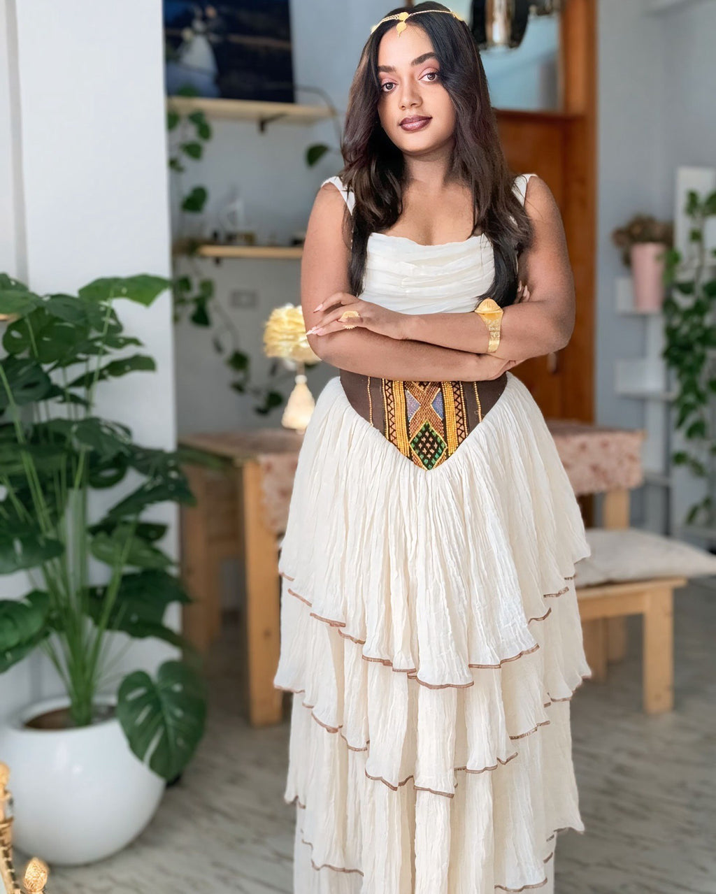 NAZRAWIT HANDWOVEN HABESHA KEMIS | TRADITIONAL ETHIOPIAN CLOTHING | MINIMALIST HABESHA DRESS
