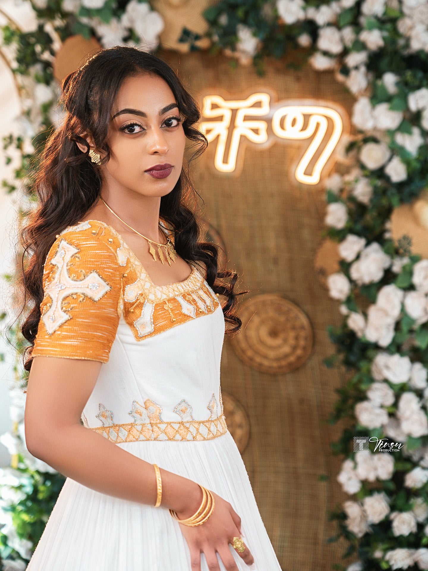 BIRTUKWAN TRADITIONAL ETHIOPIAN WEDDING DRESS | ETHIOPIAN & ERITREAN HABESHA KEMIS | HANDWOVEN HABESHA DRESS