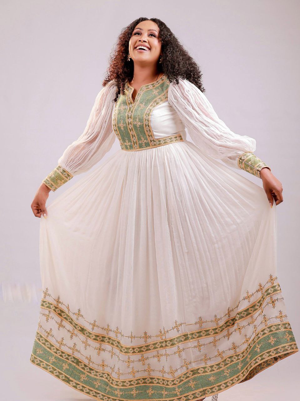 TRADITIONAL ETHIOPIAN WEDDING DRESS – CLASSIC HABESHA KEMIS STYLE