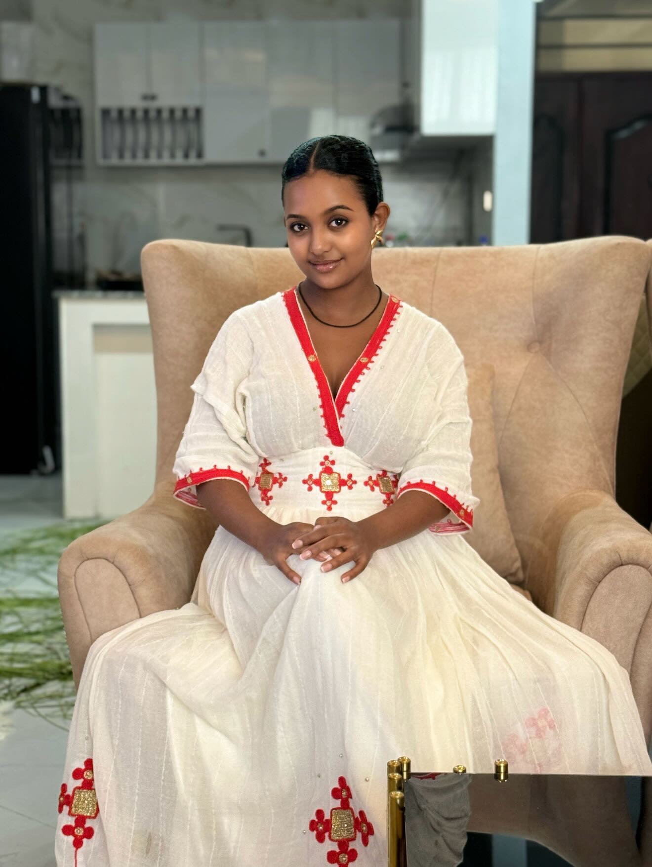 CROSS PATTERN HABESHA KEMIS – CLASSIC HABESHA TRADITIONAL DRESS IN ETHIOPIAN STYLE