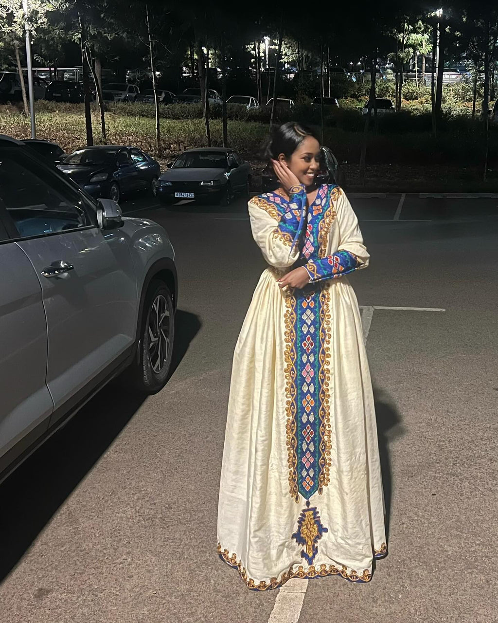 ROYAL BLUE & GOLD ETHIOPIAN TRADITIONAL DRESS – HABESHA CLOTH ELEGANCE