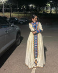 ROYAL BLUE & GOLD ETHIOPIAN TRADITIONAL DRESS – HABESHA CLOTH ELEGANCE