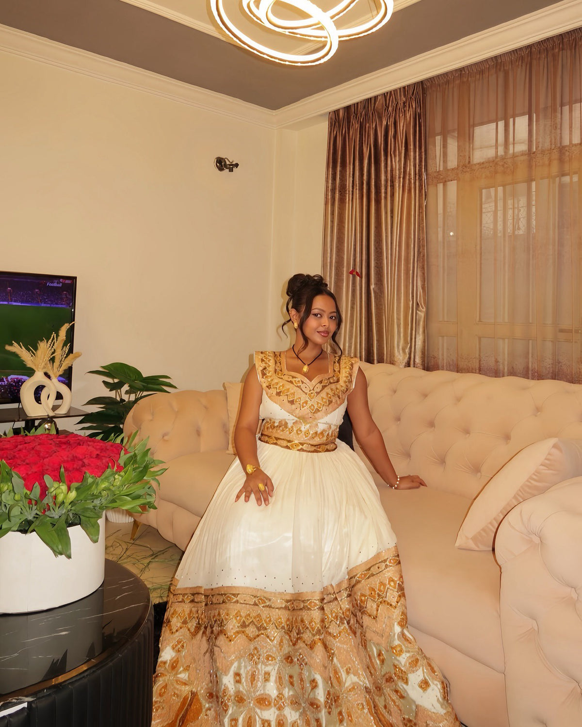 BAYUSH ETHIOPIAN WEDDING DRESS | EXQUISITE TRADITIONAL HABESHA DRESS | CULTURAL HABESHA KEMIS