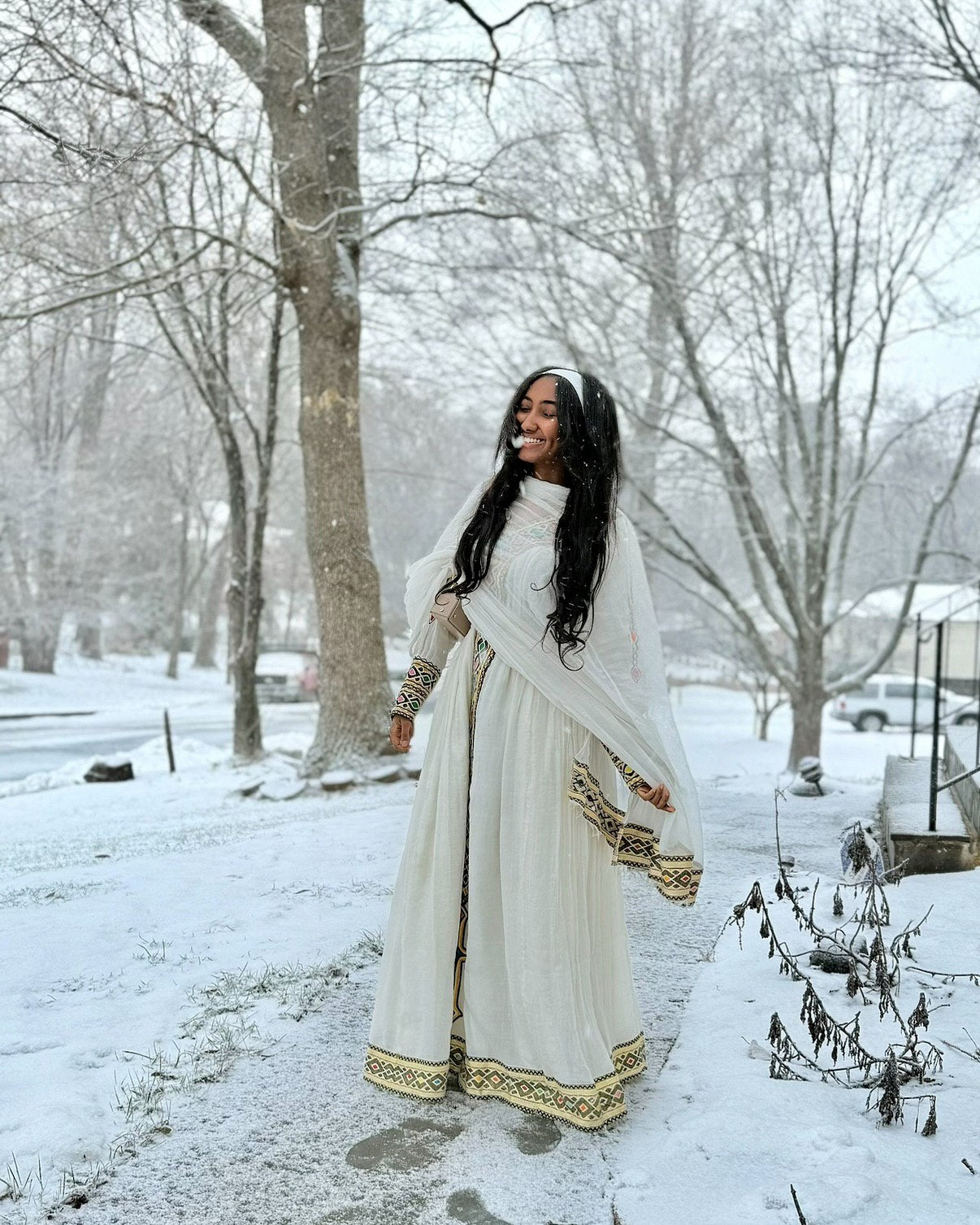 LONG SLEEVE HABESHA KEMIS TRADITIONAL ETHIOPIAN DRESS & HABESHA CLOTH