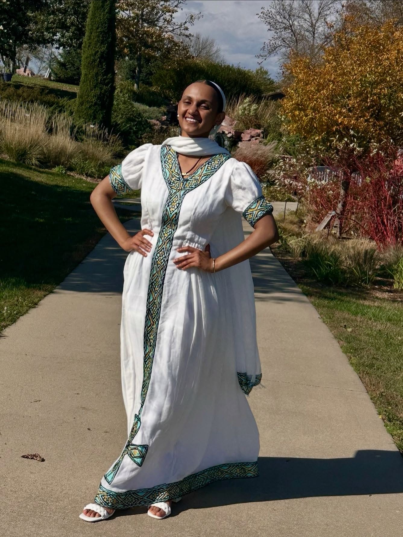 LIELT SHORT SLEEVE HABESHA DRESS | STYLISH HABESHA KEMIS | ETHIOPIAN CLOTHING DESIGN