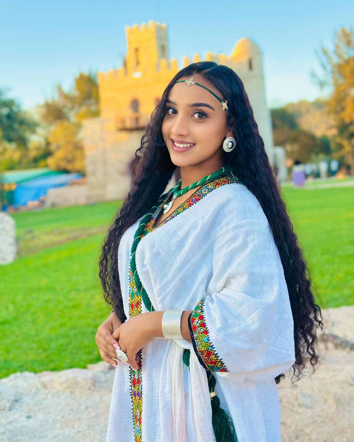 BISRAT GRACEFUL HABESHA DRESS | BEAUTIFUL ETHIOPIAN DRESS | HANDWOVEN HABESHA KEMIS