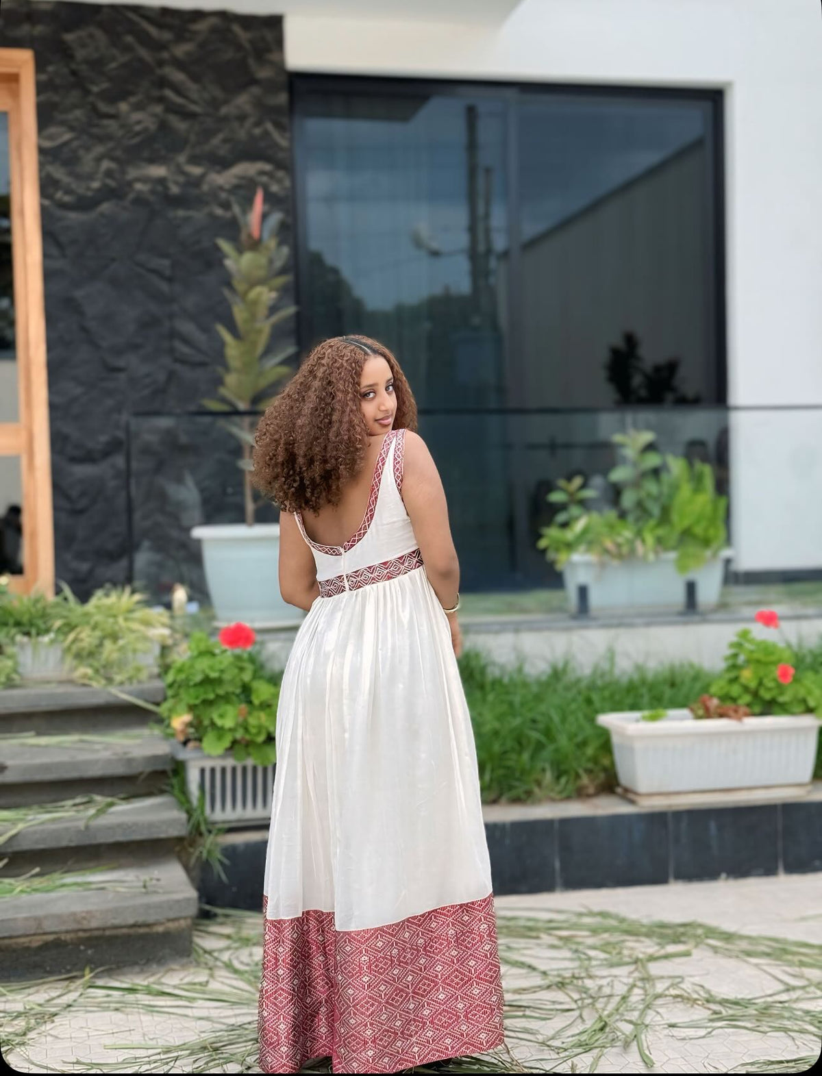 SLEEVELESS HABESHA DRESS – MODERN HABESHA KEMIS | ETHIOPIAN TRADITIONAL DRESS COLLECTION