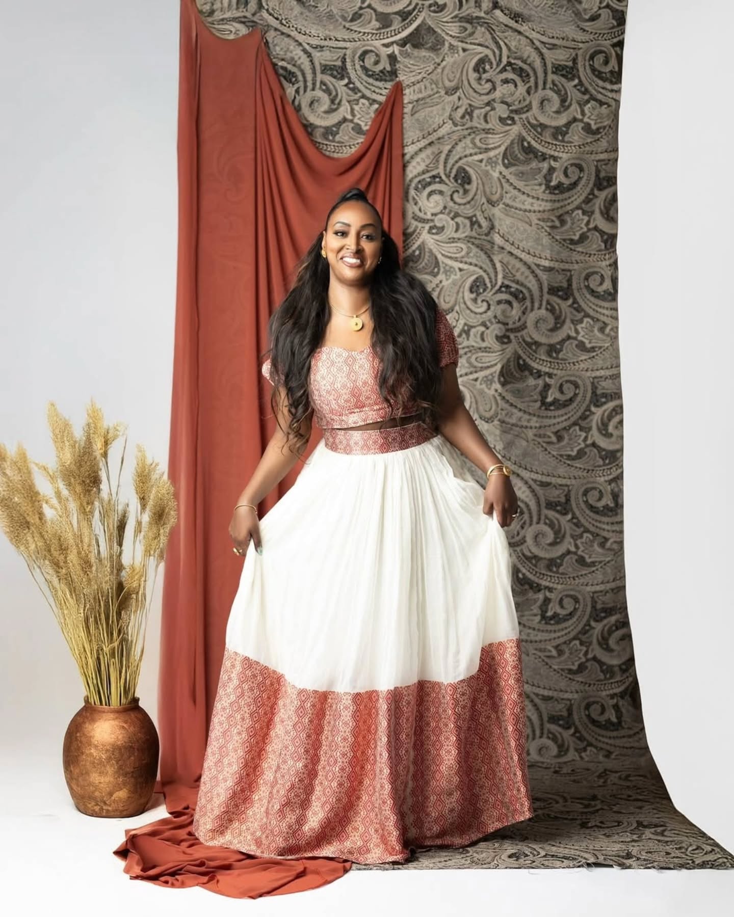 YETMWORK HABESHA KEMIS | HANDWOVEN HABESHA DRESS | ETHIOPIAN CLOTHING