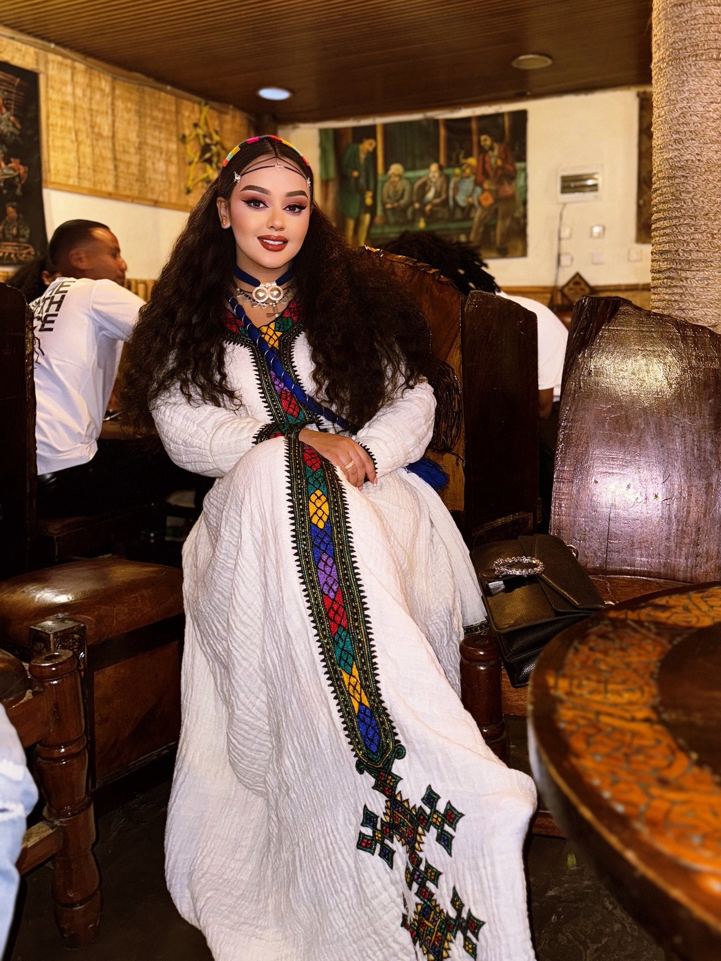 HANDWOVEN ETHIOPIAN DRESS | LONG SLEEVE HABESHA TRADITIONAL DESIGN