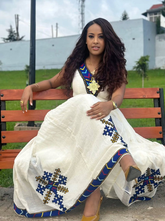 LUXURY HABESHA KEMIS GOWN | ETHIOPIAN CULTURAL WEAR