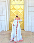 GRACEFUL WHITE & RED EMBROIDERED ETHIOPIAN ELEGANCE