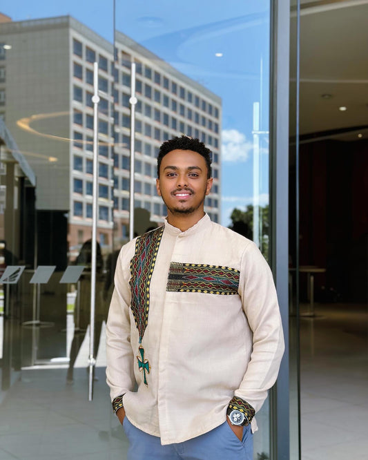 ETHIOPIAN MEN’S TRADITIONAL SHIRT ELEGANCE