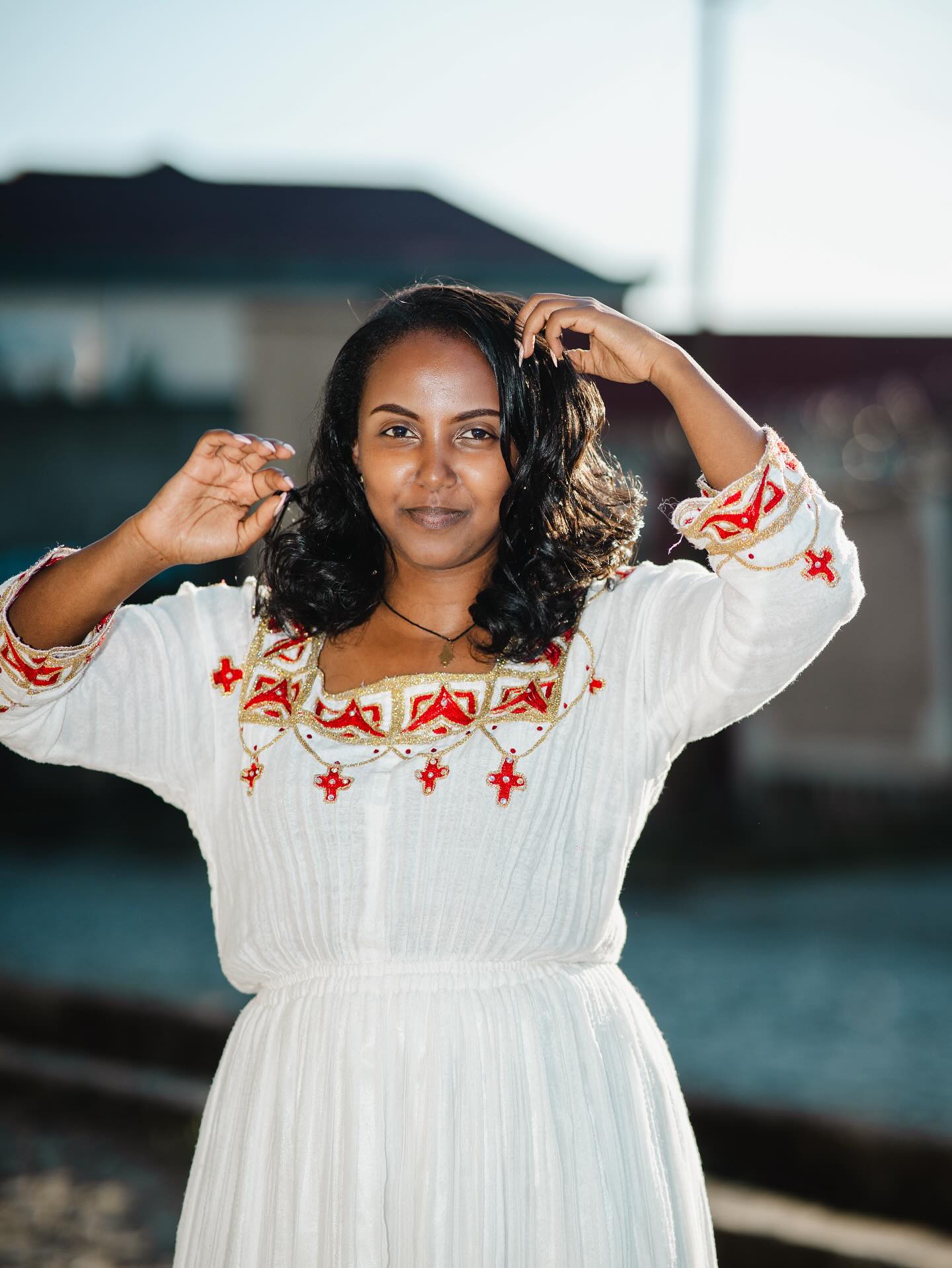 GIZEWERK HERITAGE-CRAFTED HABESHA DRESS | ETHIOPIAN CEREMONIAL HABESHA KEMIS | ETHIOPIAN DRESS COLLECTION