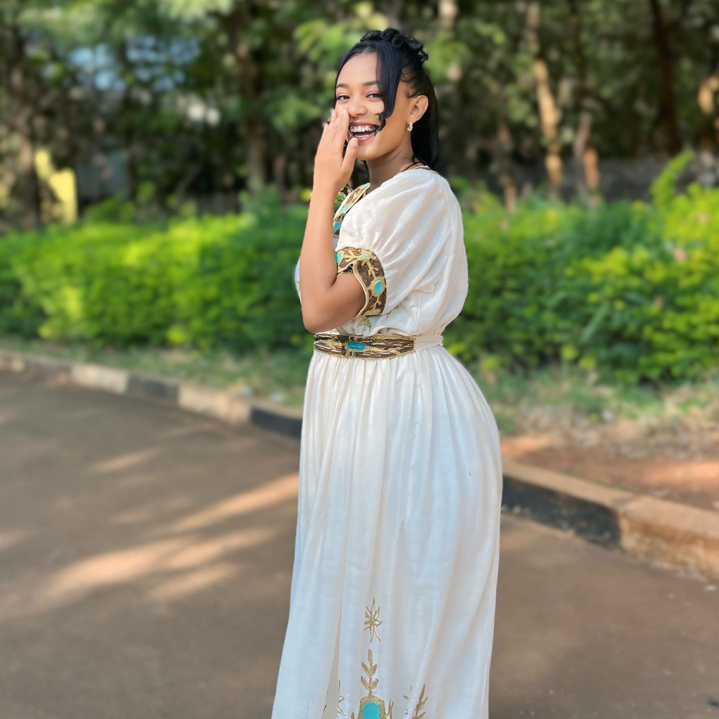 METI SHORT SLEEVE HABESHA KEMIS | CLASSIC STYLE ETHIOPIAN TRADITIONAL DRESS | FESTIVE HABESHA DRESS