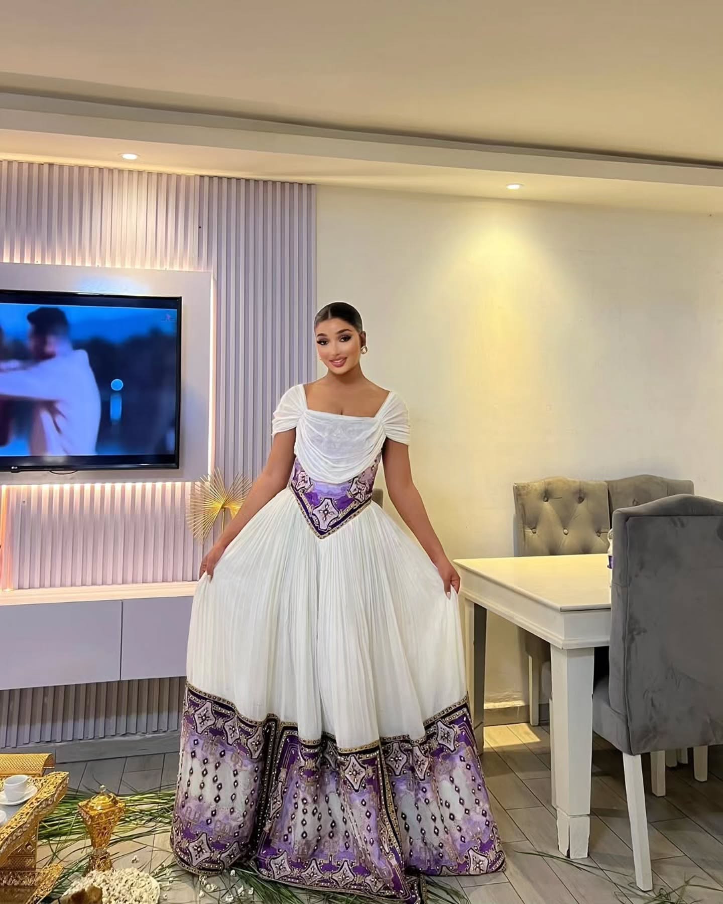 HABESHA DRESS FOR WEDDINGS INSPIRED BY ETHIOPIAN TRADITIONAL DRESS