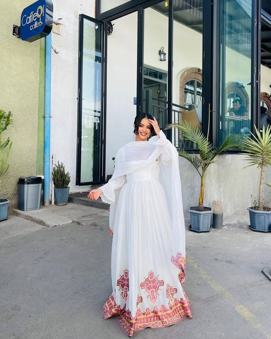 TRADITIONAL ETHIOPIAN CLOTHING STYLE | HABESHA KEMIS ONLINE | ELEGANT ETHIOPIAN DRESS DESIGN