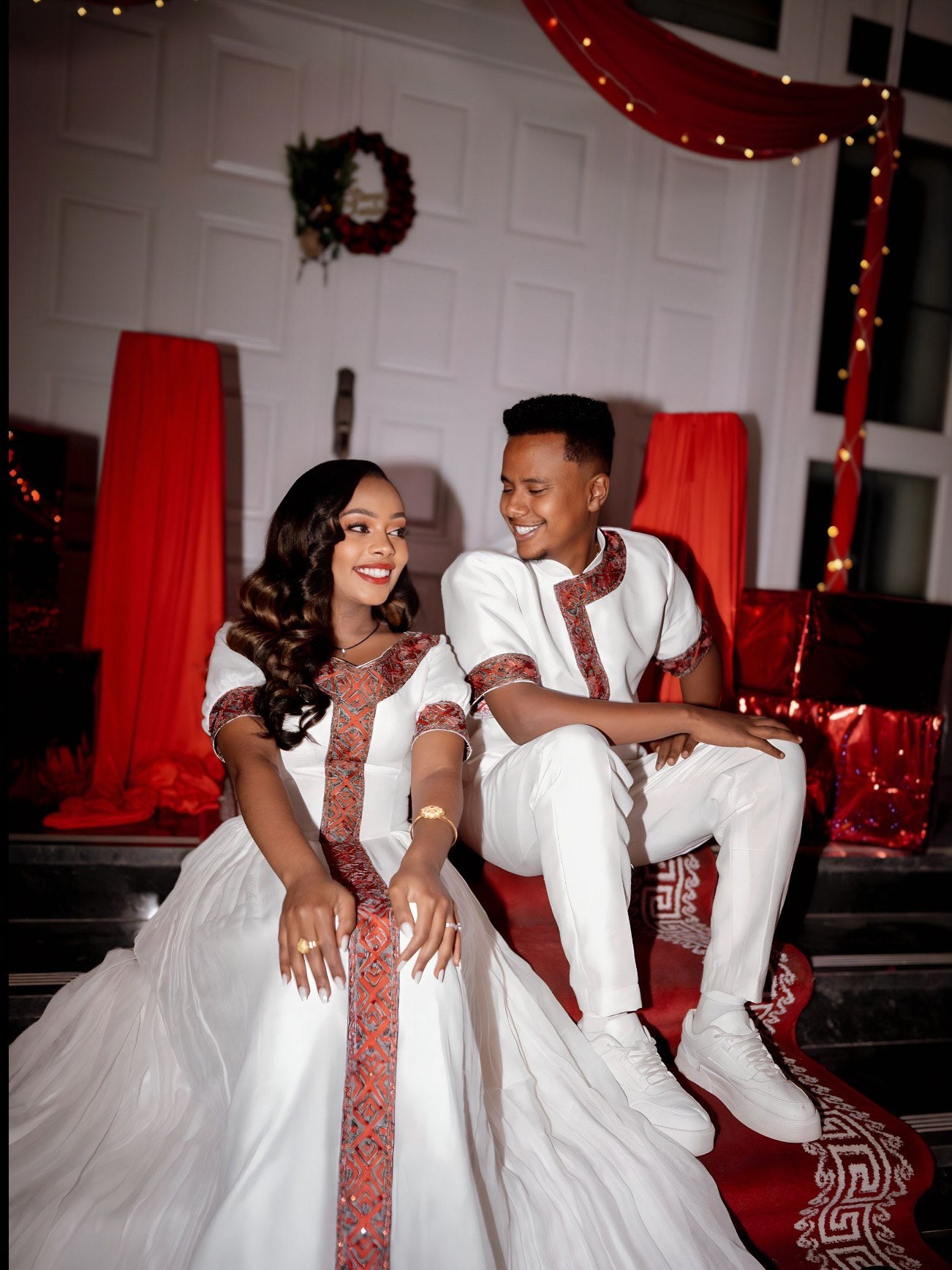 YESHIWORK HABESHA COUPLE OUTFIT | MATCHING HABESHA CLOTHING | ETHIOPIAN TRADITIONAL WEAR FOR COUPLES