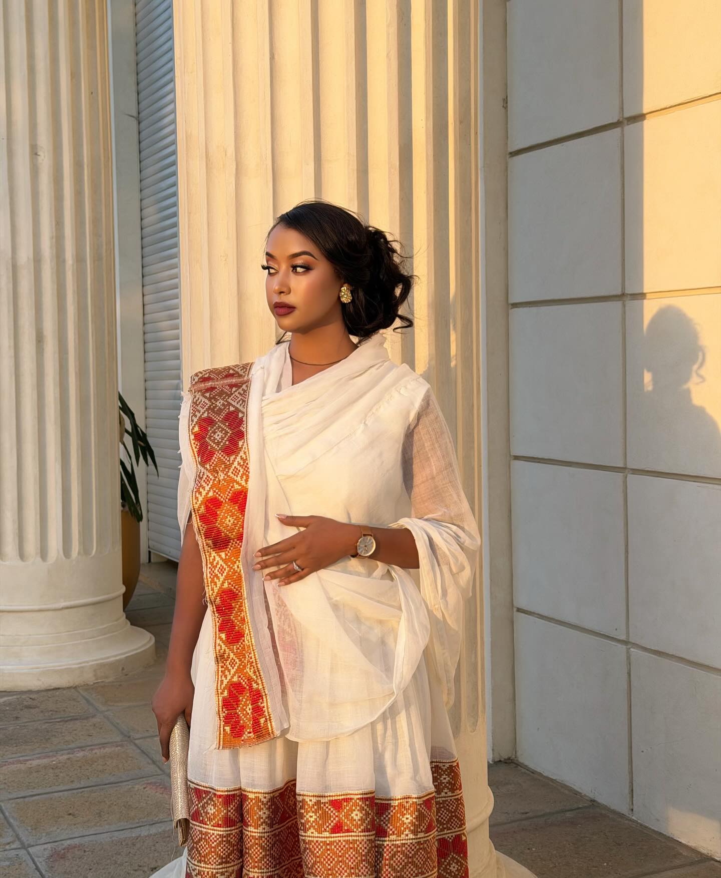 MEBRAT HANDWOVEN HABESHA DRESS | TRADITIONAL ETHIOPIAN DRESS FEATURING | HABESHA KEMIS DESIGN