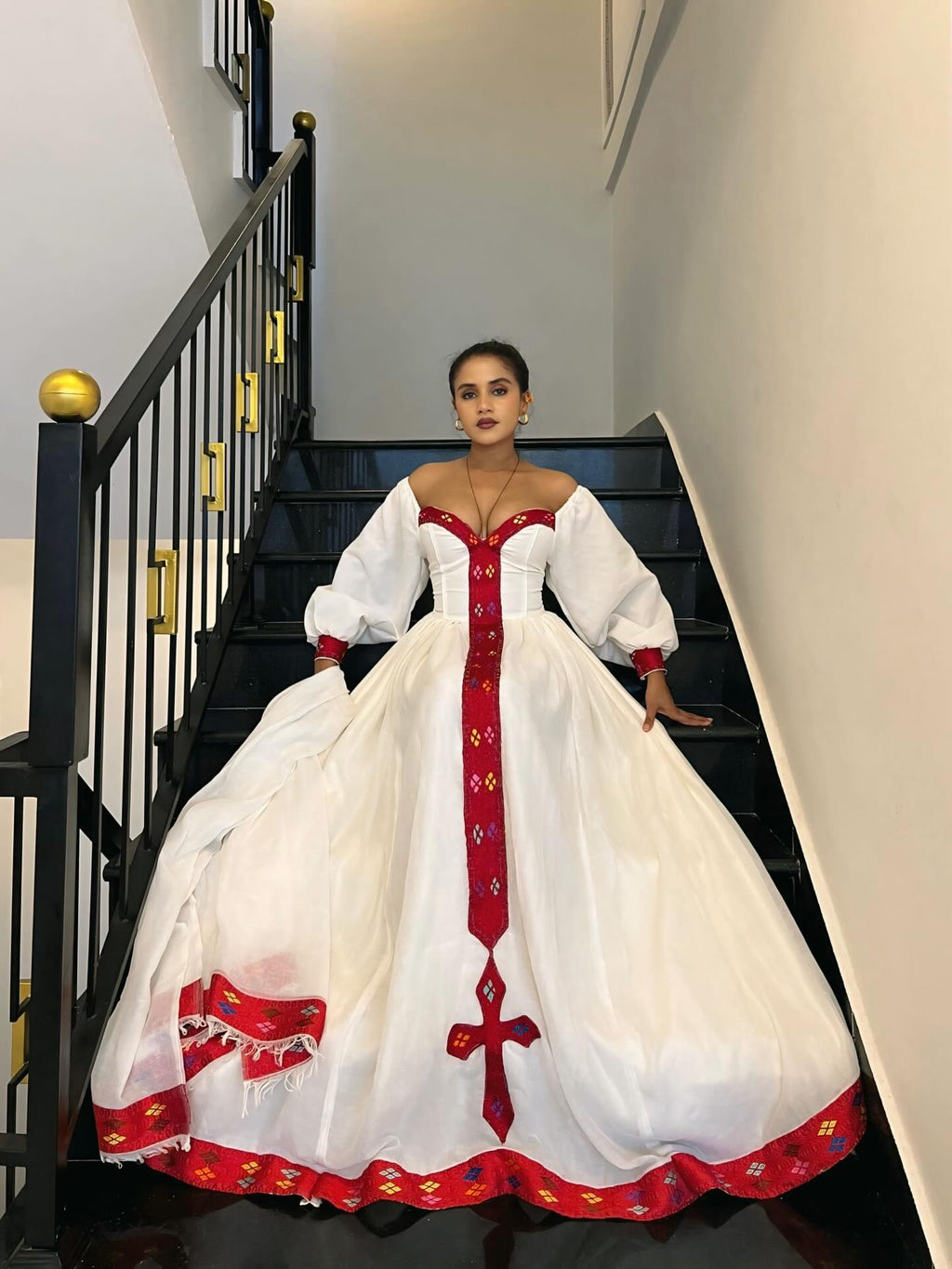 OFF SHOULDER HABESHA DRESS COLLECTION INSPIRED BY ETHIOPIAN CLOTHING AND TRADITIONAL HERITAGE
