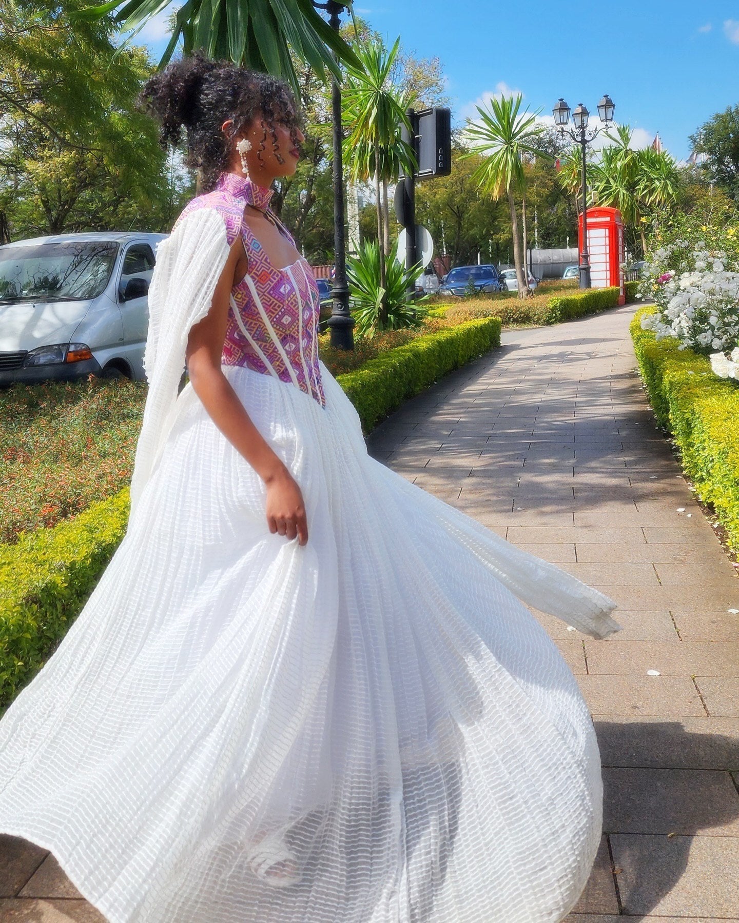RIRI REFLECTING ETHIOPIAN CLOTHING | SLEEVELESS HABESHA DRESS | HERITAGE STYLE HABESHA KEMIS