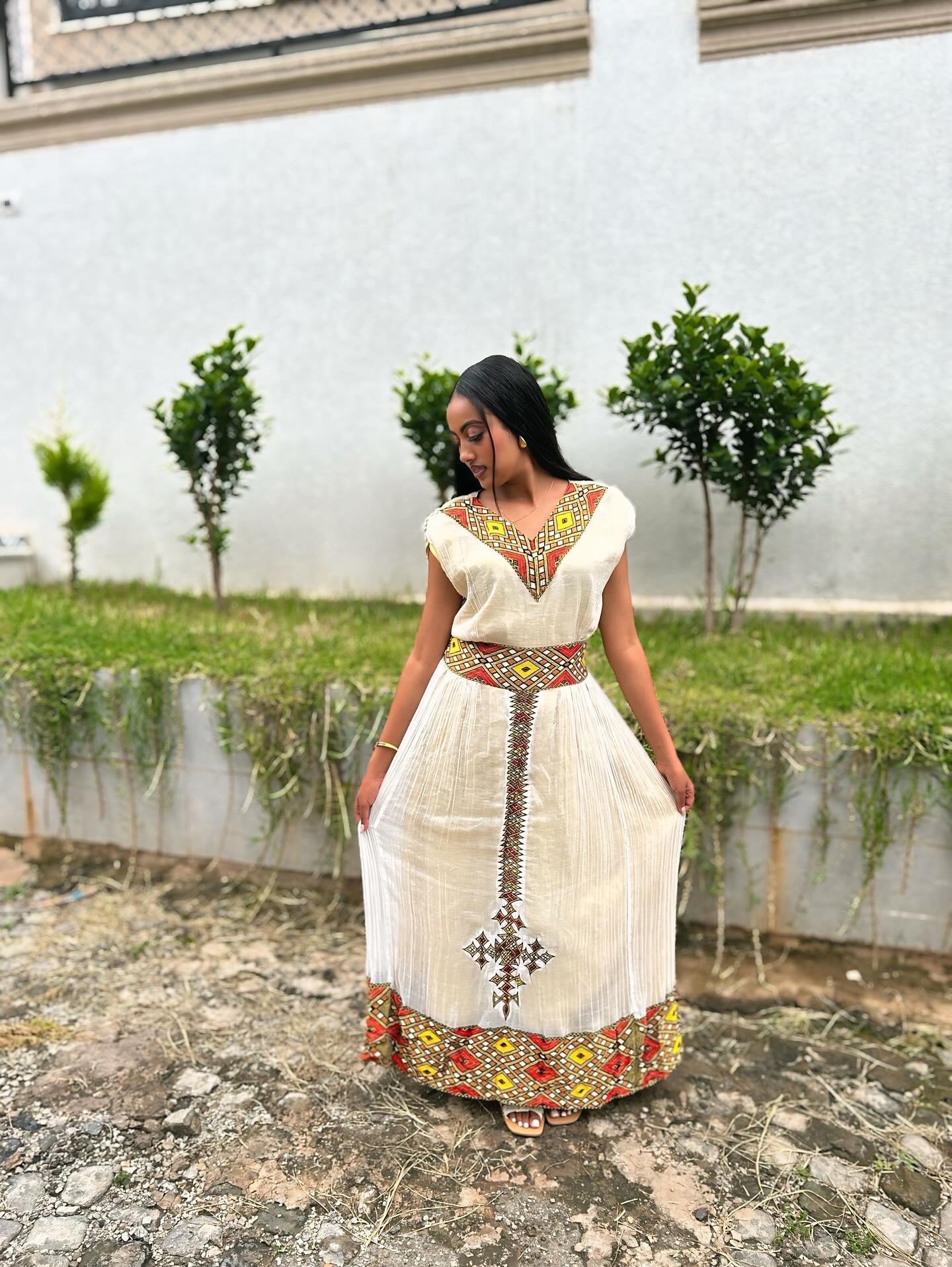 REDI AUTHENTIC HABESHA KEMIS | MULTICOLOR HABESHA DRESS | ETHIOPIAN DRESS FOR FESTIVE