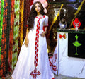 RED EMBROIDERY HABESHA HKEMIS 