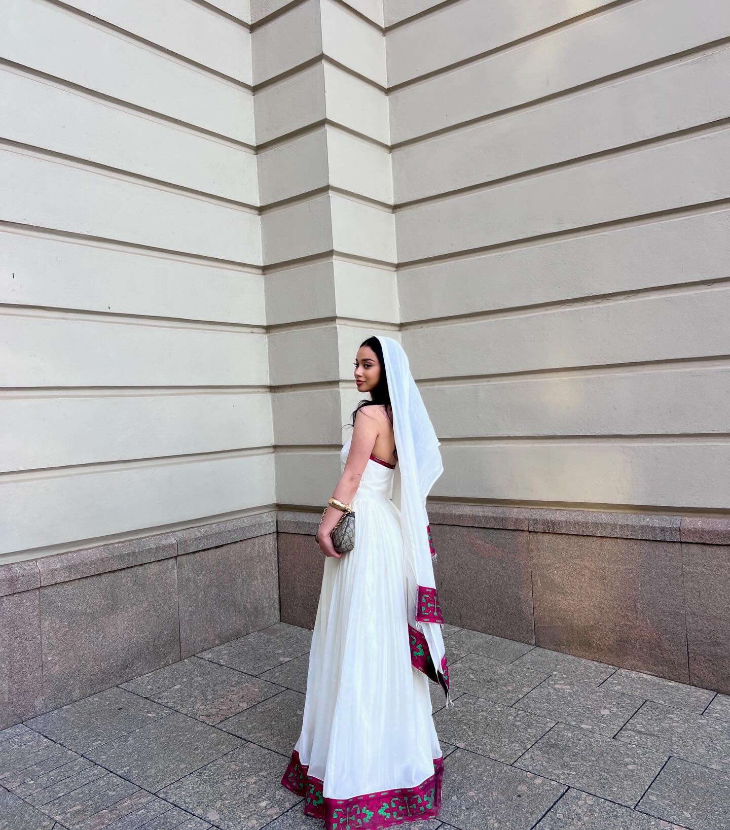 TAFACHE AUTHENTIC TRADITIONAL HABESHA KEMIS | ERITREAN AND ETHIOPIAN DRESS | CLASSIC HABESHA DRESS DETAIL