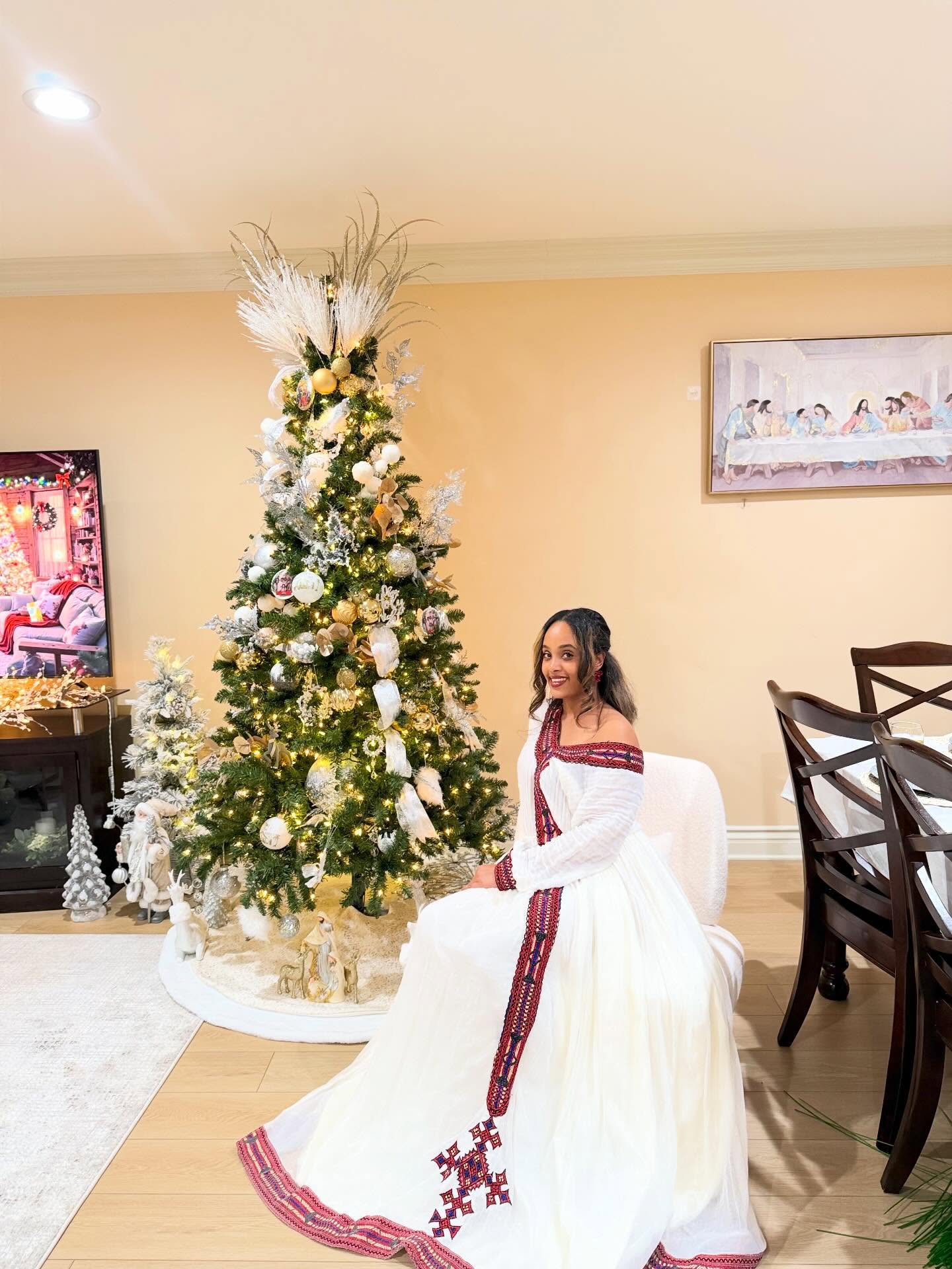 ETHIOPIAN CLOTHING STYLE WHITE HABESHA KEMIS WITH LONG SLEEVE HABESHA DRESS DESIGN