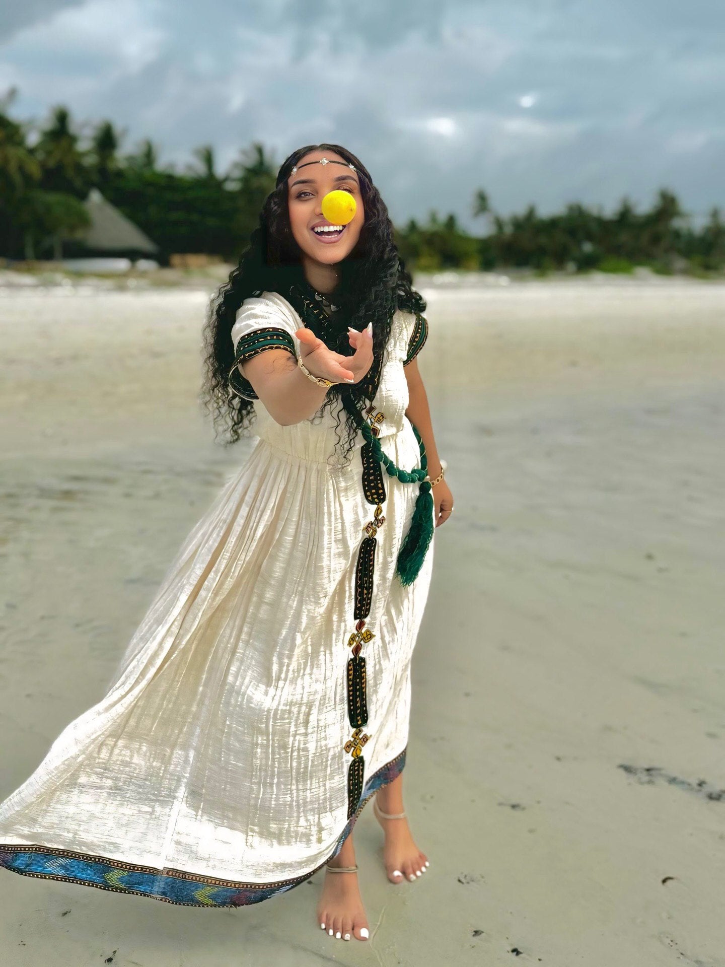 CHUYE SHORT SLEEVE HABESHA DRESS | CROSS DESIGN HABESHA KEMIS | STYLISH ETHIOPIAN CLOTHING
