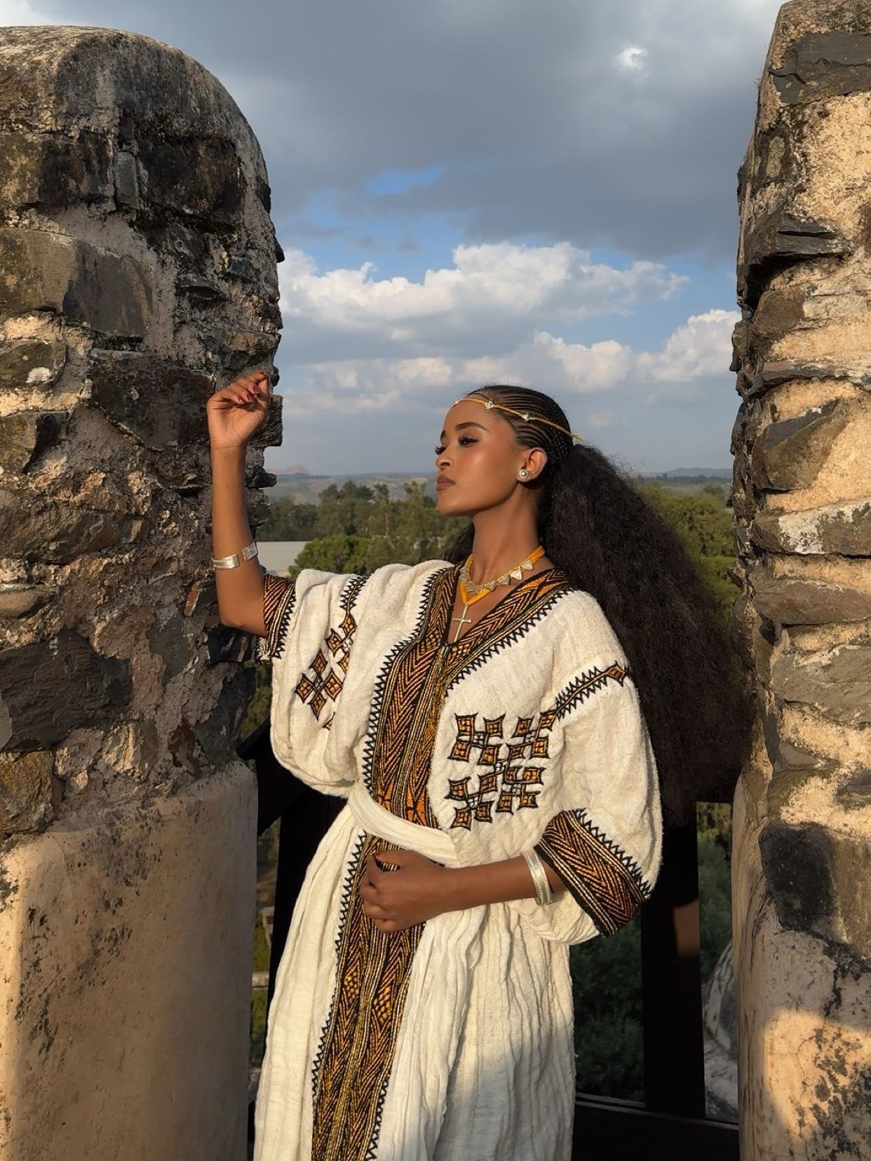 KIYA HABESHA KEMIS WITH GOLDEN EMBROIDERY | STUNNING HABESHA DRESS COLLECTION | ETHIOPIAN TRADITIONAL DRESS FOR CELEBRATIONS